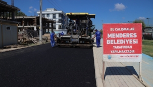 Menderes'te 3 mahalle birden asfaltlandı