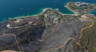 Bodrum'da 80 hektar orman kül oldu, geriye kalan alan böyle görüntülendi