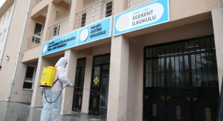 Çiğli’de okullara dezenfekte