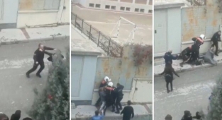 Polise korna çaldı dayak yedi