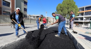 Gaziemir’de asfalt atağı; 2021 yılında 2 bin 500 ton asfalt serildi