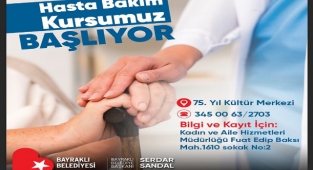 Bayraklı’da 'Hasta Bakım Kursu' kayıtları başladı