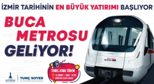 Buca otobüs hatlarına metro töreni için bir günlük düzenleme