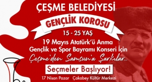 Çeşme Belediyesi Gençlik Korosu Kuruluyor!