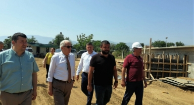 Başkan Eriş’ten çevreye duyarlı tesisin inşaatına inceleme 