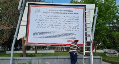 Bolu Belediyesi'nin sığınmacılara çağrı afişleri toplatıldı