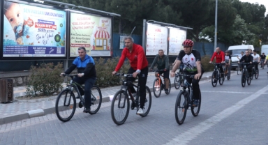 Kınık'ta SMA hastası Kaan Efe bebek için pedallar çevrildi 