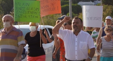 Balık firmasının yapmış olduğu iskeleye Seferihisar halkından tepki