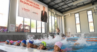 Bornova yeni yüzme havuzuna kavuştu 