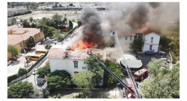 İstanbul'da tarihi hastanede yangın
