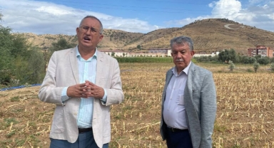 CHP’li Sertel, yerinde inceledi...Ödemiş Cezaevi’nin lağım suları tarım arazilerine boşaltılıyor