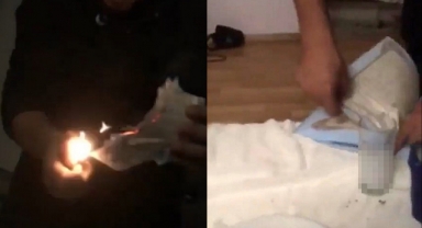 İçki masasında Kur'an-ı Kerim'i yırtıp o anları sosyal medyadan paylaştılar