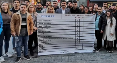 İzmir'de CHP'li gençler hükümete karne verdi… “Ekonomi 0”