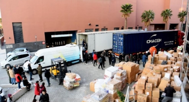 Bornova’dan kardeş kente dost eli... Kardeş kent Nurhak’a yardım yola çıktı 