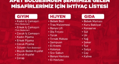 Efes Selçuk Belediyesi’nden kente gelen depremzedelere destek 