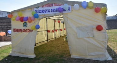 Menemen’den afetzedelere psikolojik destek
