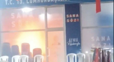 CHP'nin seçim ofisinde yangın!