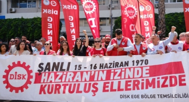 DİSK Ege Bölge Temsilciliği: “Sendikalarımız, işçi sınıfının birlik ve dayanışmasını büyütmeye devam edecektir” 