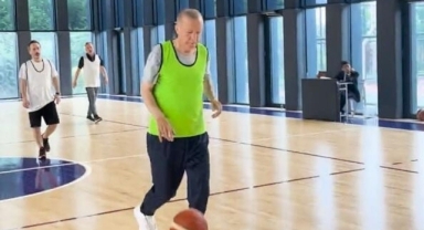 Cumhurbaşkanı Erdoğan'ın basketbol oynadığı görüntüler gündem oldu