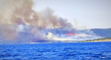 İzmir'de yangın paniği... Cennet koy yanıyor! 