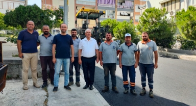 Karabağlar'da asfaltlama çalışmaları sürüyor: