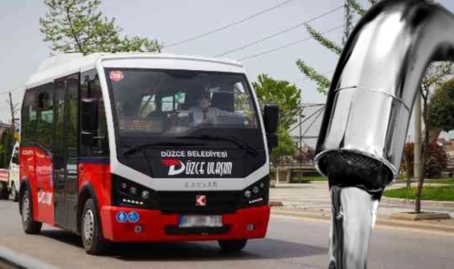 Düzce'de ulaşım ve suya zam