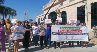 İzmir'de sağlıkçılar da iş bıraktı: 