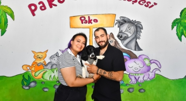 İzmirli gençler Hatay’dan gelen depremzede köpeği sahiplendi