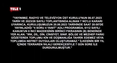 Tele1'in karartılmasına tepkiler sürüyor: 