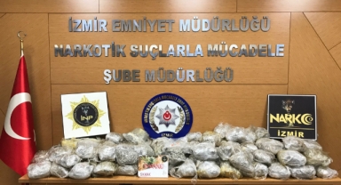 İzmir'de uyuşturucu operasyonu: Yaklaşık 78 kilo esrar ele geçirildi