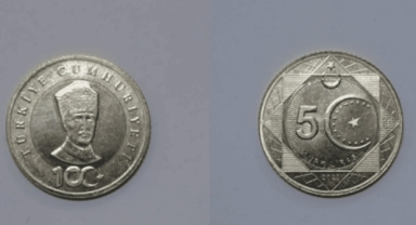 100'üncü yıla özel basıldı: Beş liralık madeni paralar tedavülde! 
