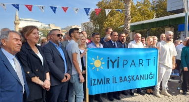 İYİ Parti İzmir tutuklanan genç gazeteciler için alana indi