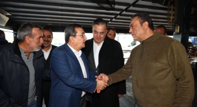 Başkan Batur'dan Kordon Esnafına afet desteği