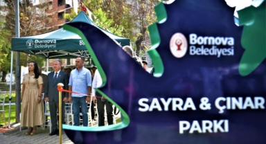İzmir depreminde yaşamlarını kaybeden Sayra ve Çınar'ın ismi Bornova'daki parkta yaşayacak