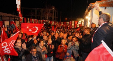Üçkabaağaç’ta Başkan Ergin Coşkuyla Karşılandı
