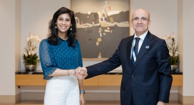 Ve Şimşek IMF'yle aynı karede! 'Mükemmel bir sohbet'