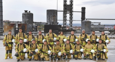 İzmirli itfaiyecilere sıkı eğitim: 