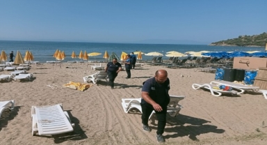 Menderes’te korsan şezlong önlemi 