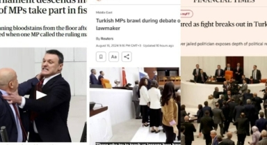 Meclis'te yumruklu kavga dünya basınında! 