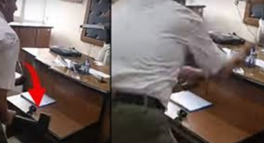 ESHOT garajında balyozlu saldırı: Masayı parçaladı! 