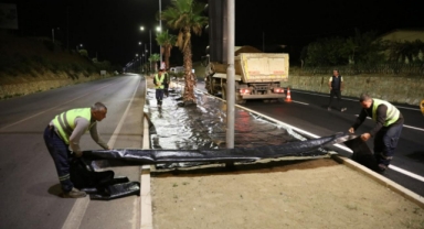 Güzelbahçe Belediyesi’nden gece mesaisi
