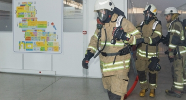 İzmir Büyükşehir Belediyesi’nde yangın tatbikatı