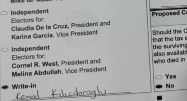 ABD seçimlerinde Kemal Kılıçdaroğlu'na oy verildi