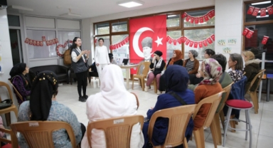 Konaklı kadınlara şiddete karşı hakları anlatıldı