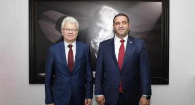 Litvanya'nın Ankara Büyükelçisi Degutis, Başkan Uzun'u ziyaret etti 