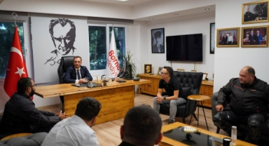 Moto kuryelerden Başkan Eşki’ye teşekkür ziyareti