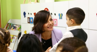 Başkan Kınay, Özgür Çocuk Evi minikleriyle yeni yılı kutladı