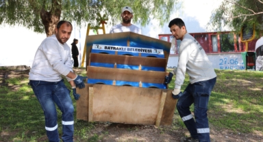 Bayraklı'da sokak kedilerine yeni yuva