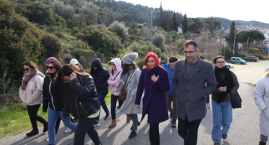 Güzelbahçe'de hocalardan önce ders sonra doğa yürüyüşü