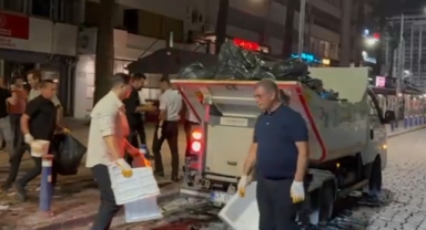 Başkan Tugay Kordon'da çöpleri topladı, sendika engellemeye çalıştı